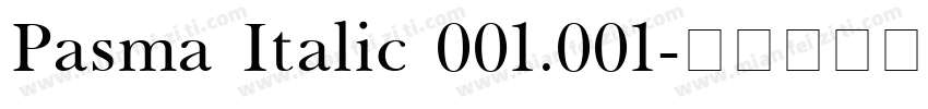 Pasma Italic 001.001字体转换